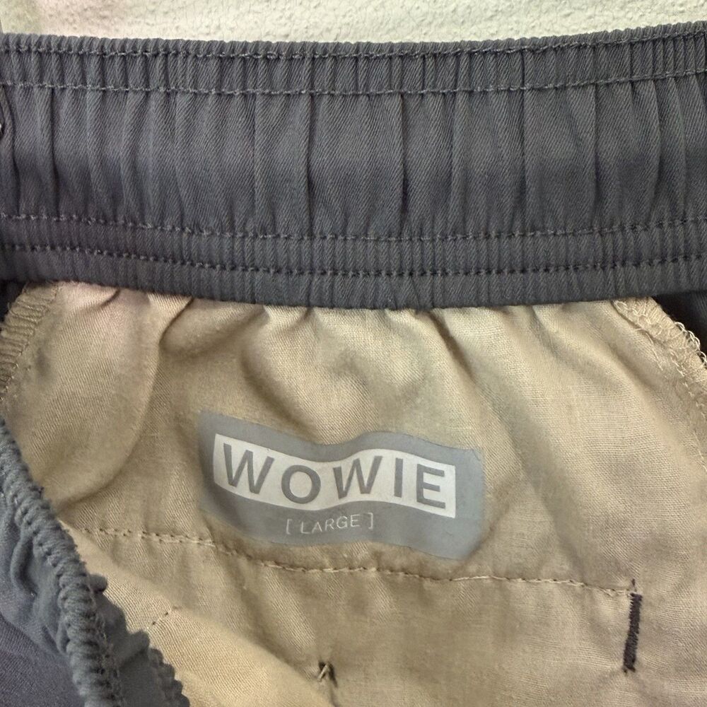 WOWIE Sapien Shorts Mens L Grey Aztec Southwest Trim Drawstring Waist - Picture 2 of 8